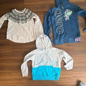 Girls size 10 hoodies and sweater